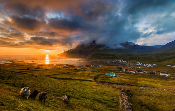 Дания природа Фарерские острова