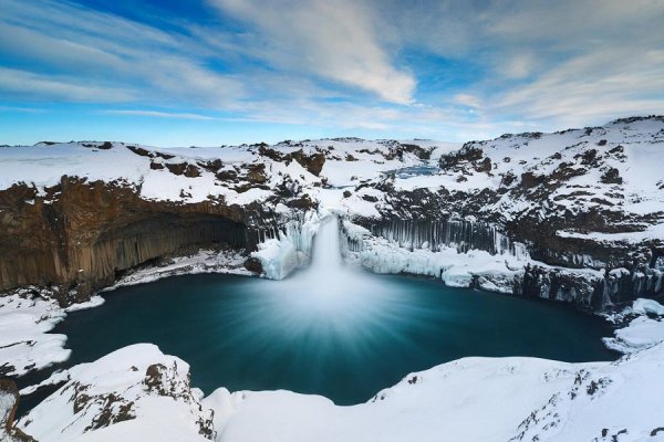 Замерзшие водопады Исландии