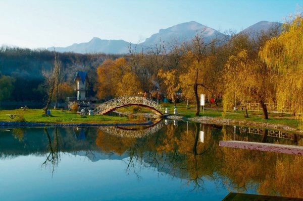 Осенний парк Железноводск озеро