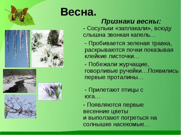 Игровое упражнение времена года