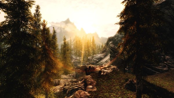 Пейзаж живопись Skyrim