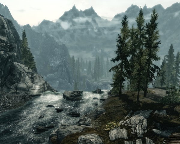 The Elder Scrolls v Skyrim пейзажи