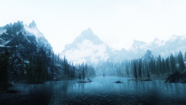 The Elder Scrolls v Skyrim пейзажи