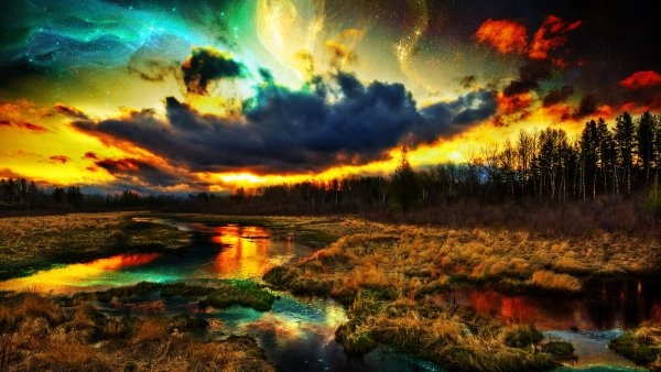 Яркая природа