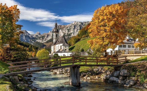 Берхтесгаден, Бавария, Германия осенью