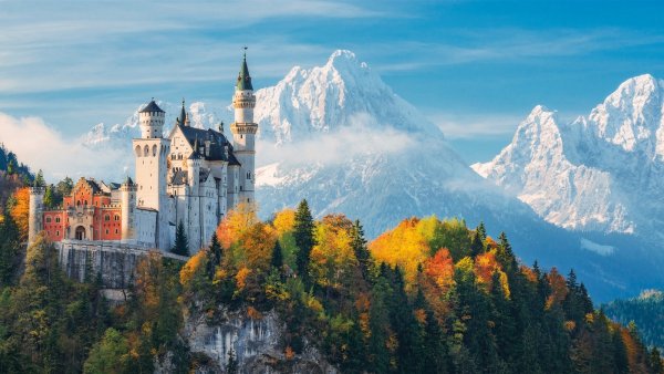 Замок Нойшванштайн Бавария Германия