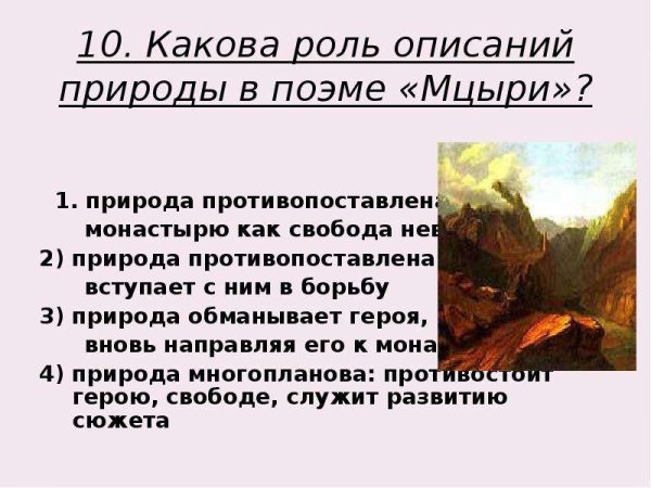 Мцыри битва с Барсом