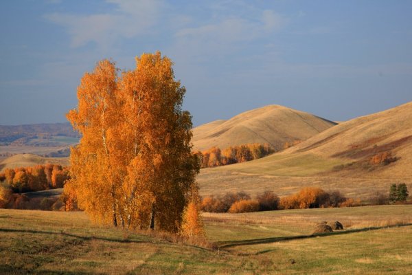 Хребет малый Накас Оренбургская область осень