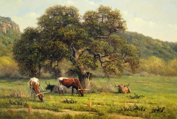 Пейзаж с коровами