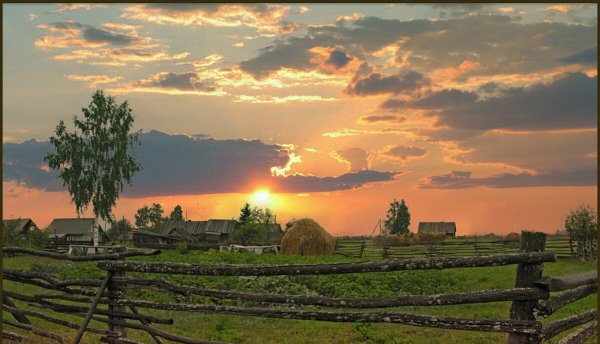 Русская деревня пастораль
