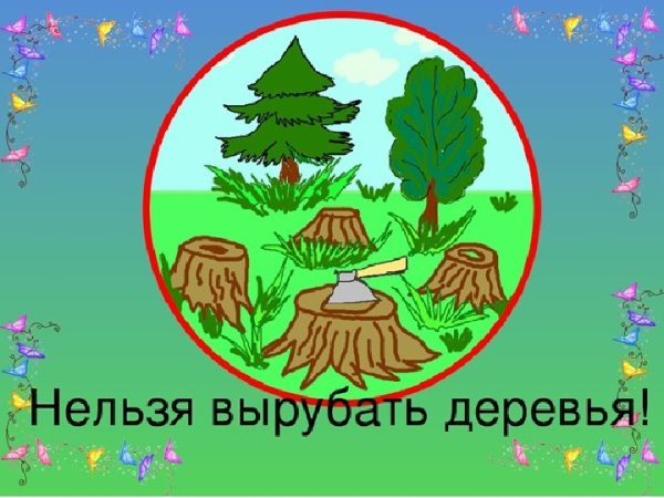 Нельзя вырубать деревья