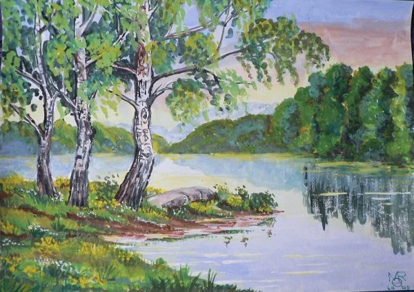 Пейзажи для рисования гуашью