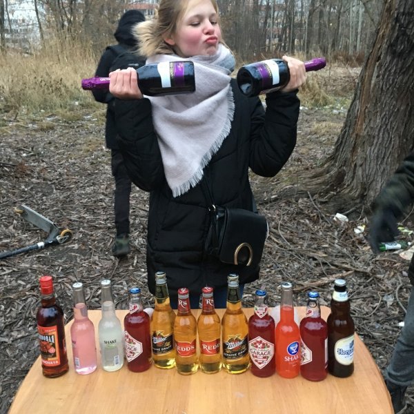 Бухло на природе