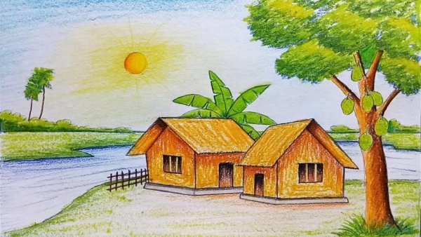 Рисунки для срисовки природа