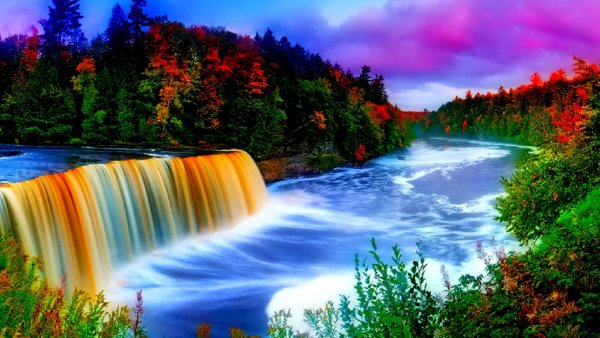 Осенний водопад