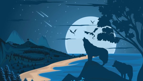Флэт иллюстрации пейзаж