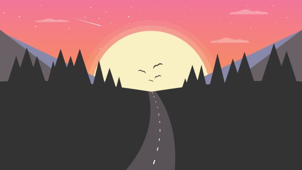 Иллюстрация в стиле Flat