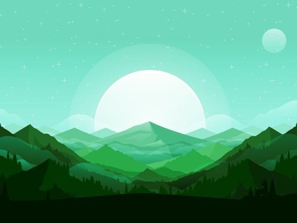 Flat Design горы