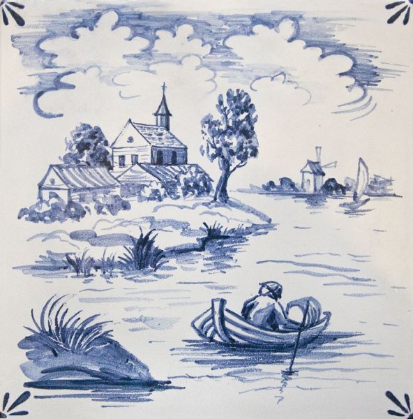 Рисунок природы Гжель