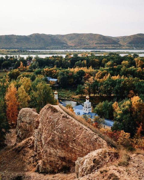 Река Волга Жигулевские горы