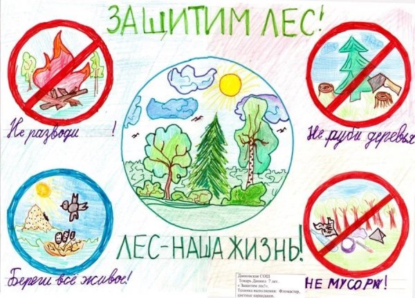Рисунок на тему охрана природы