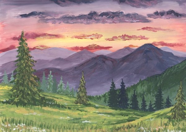 Рисунки для срисовки природа