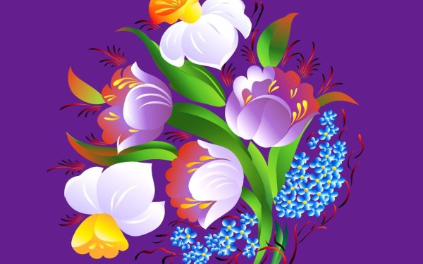 Весенние цветы для вырезания