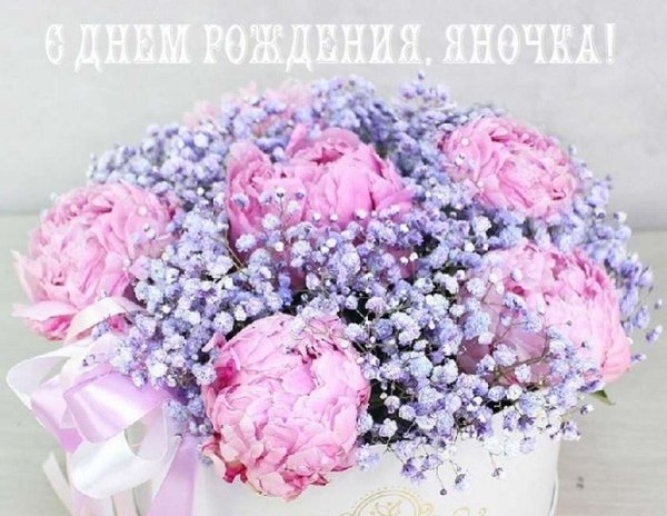 Открытка в день рождения цветы