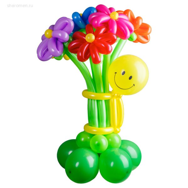 Фигурки из шаров с цветами