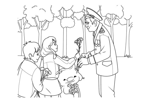 Трафарет гвоздики