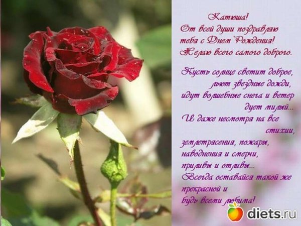 Поздравления с днём рождения Катя