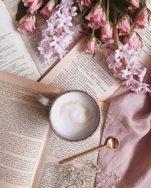 Книга кофе цветы