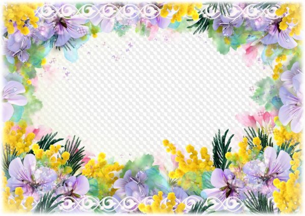 Рамка из весенних цветов