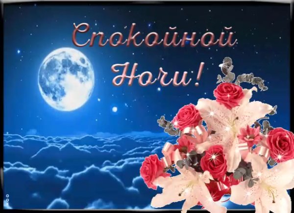 Спокойной ночи с цветами