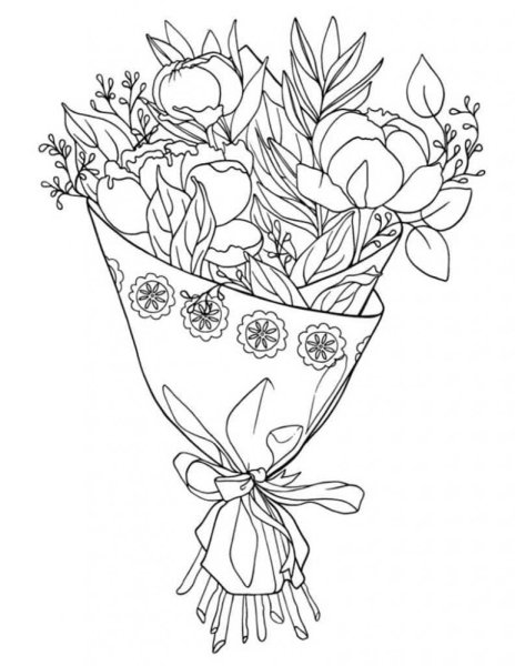 Цветы. Раскраска