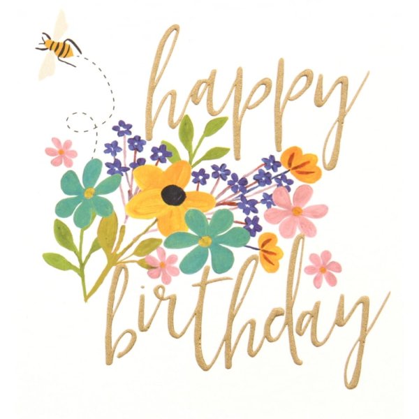 Открытка с надписью Happy Birthday