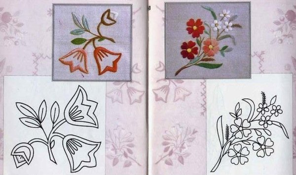 Эскизы для вышивки лентами