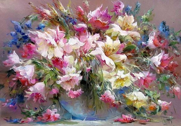 Художник Владимир Бабич цветы