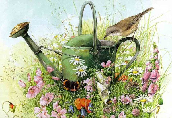 Павлин живопись Китай