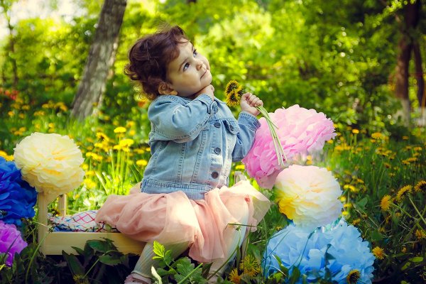 Фотопроект дети и цветы