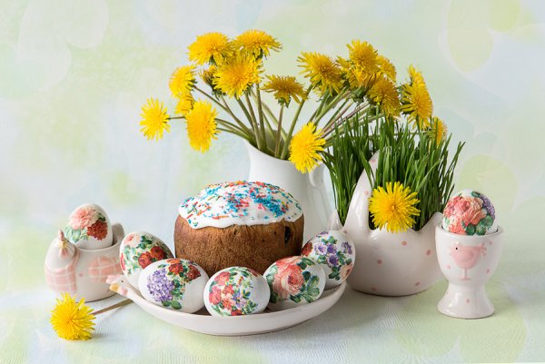 Пасхальный стол шикарный