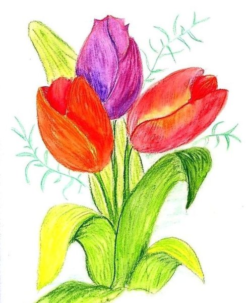 Рисование весенних цветов