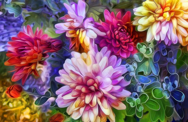 Фантазийные цветы