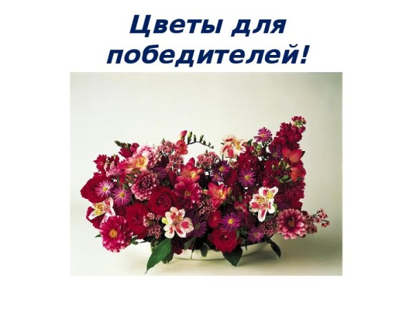 Цветы победителю