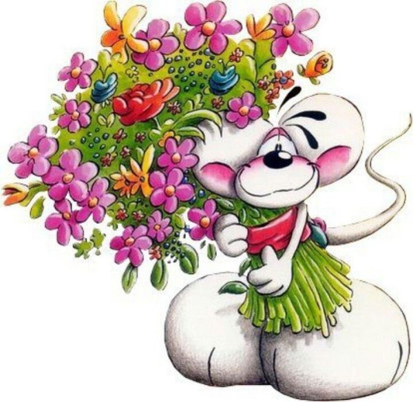 Цветы с рожицами