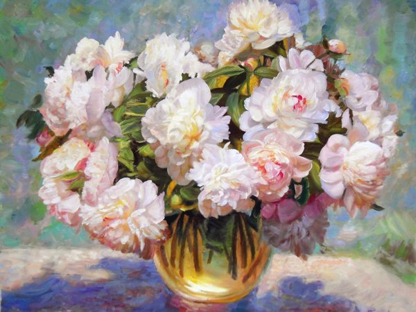 Польский художник Збигнев копания пионы