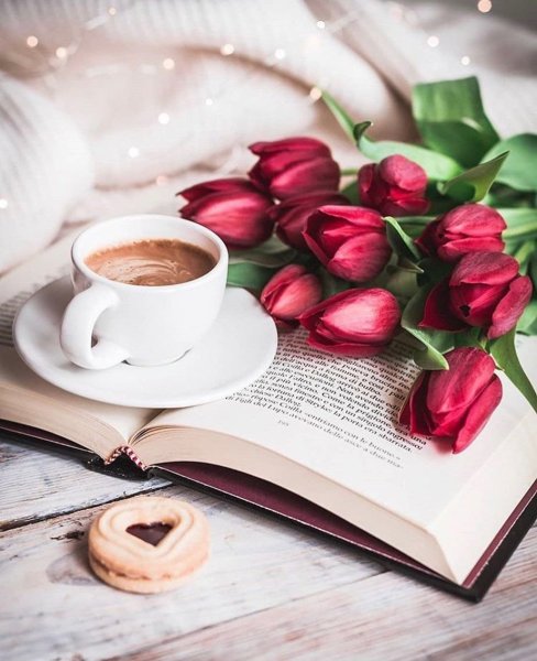 Книжка цветы и кофе