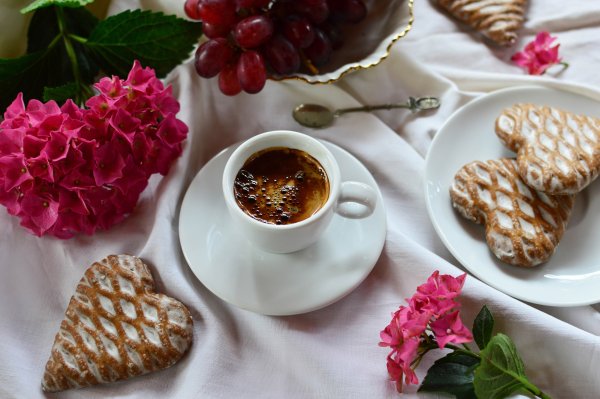 Чай печенье цветы