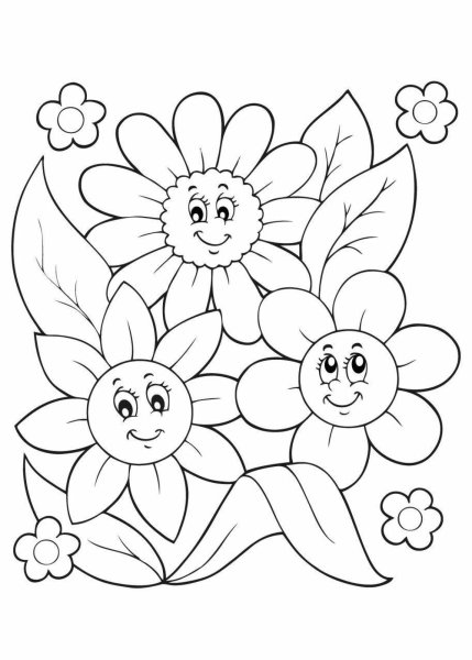 Цветы. Раскраска
