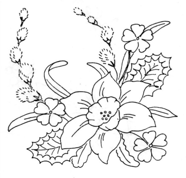 Вышивка крестом схемы фото цветы монохром